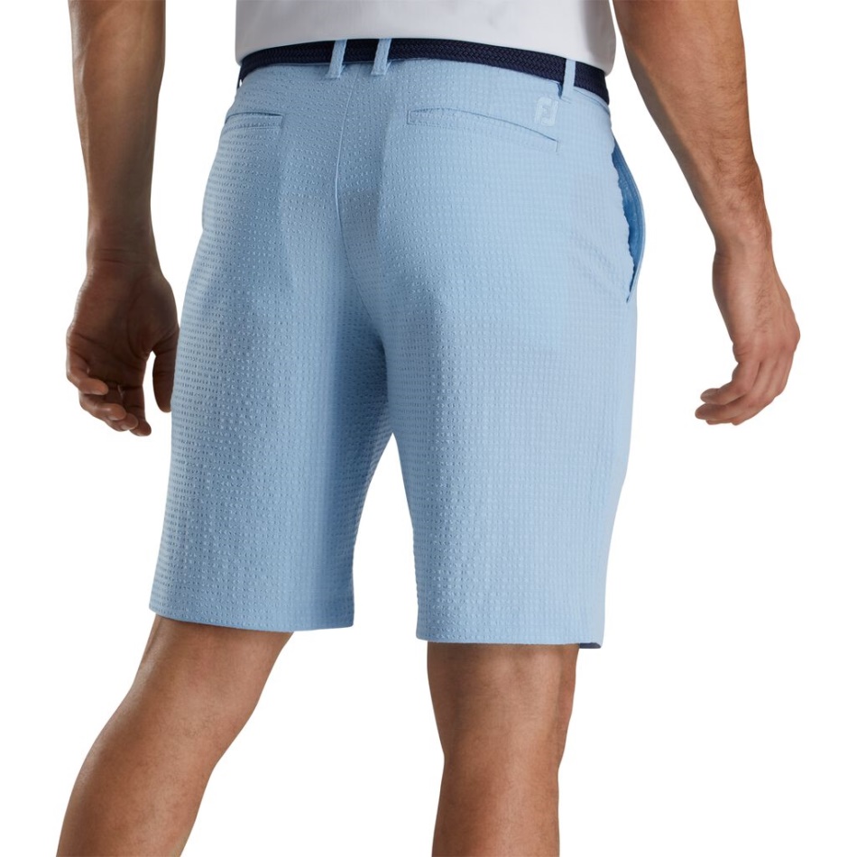 Shorts Seersucker 10\\ Costura Interna Azul Crepúsculo Footjoy Pt